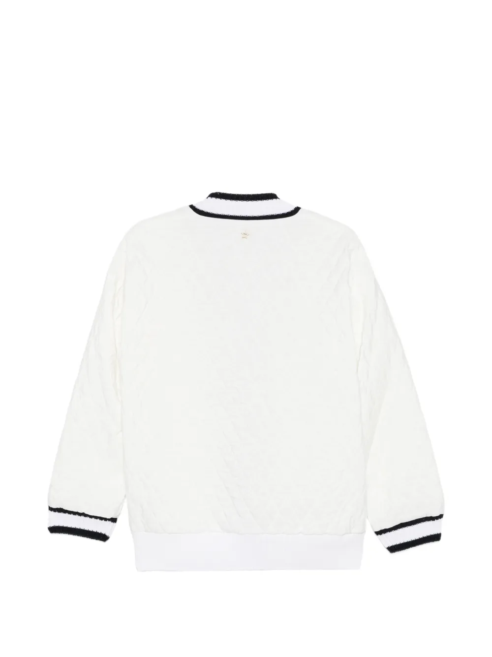  Lorena Antoniazzi Quilted V-neck Jacket - White 