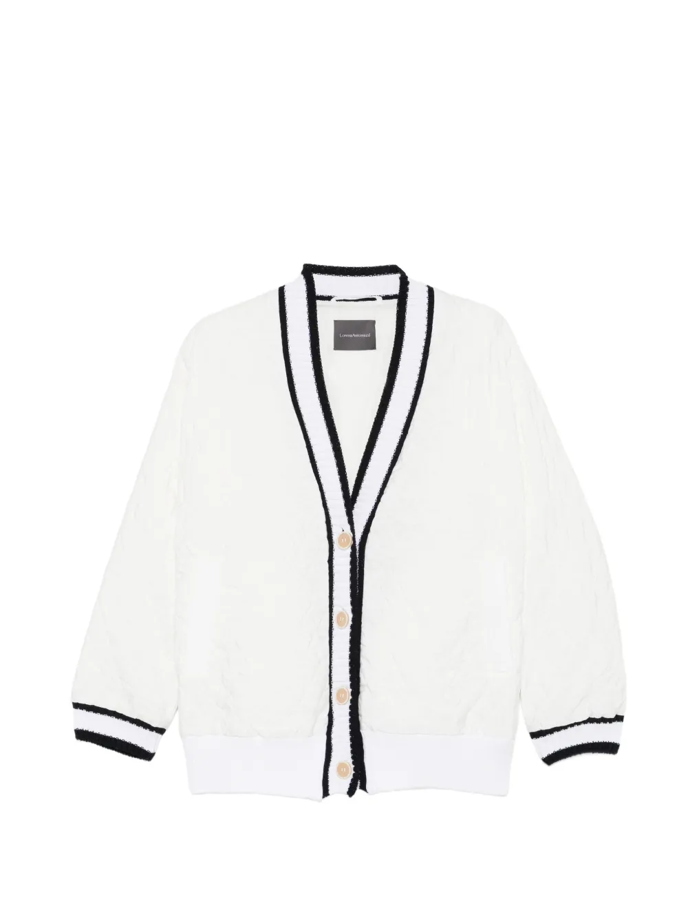 Lorena Antoniazzi quilted V-neck jacket - Bianco