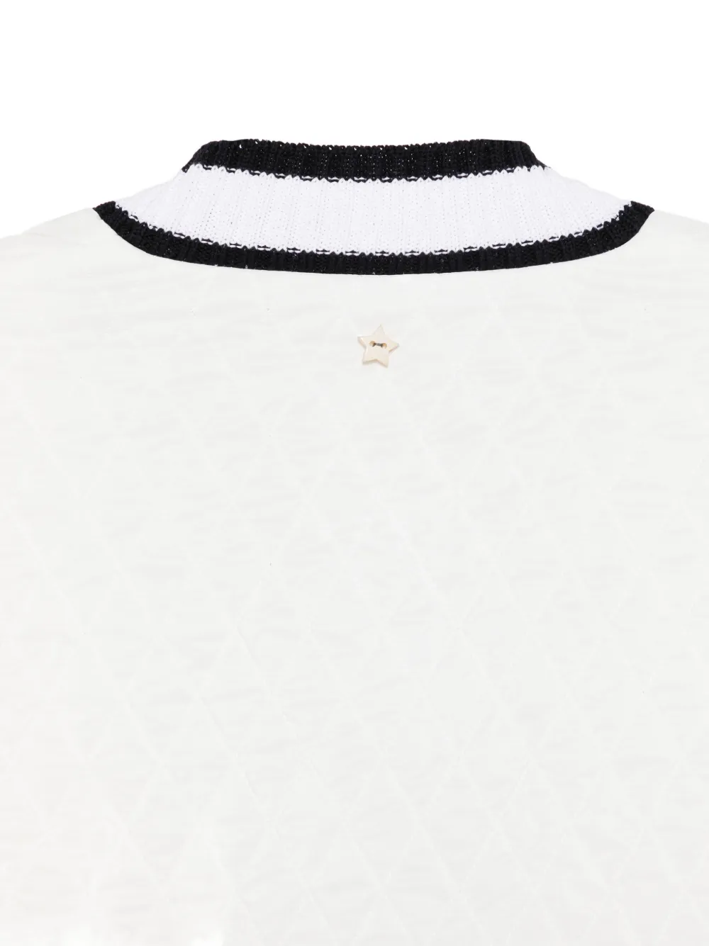  Lorena Antoniazzi Quilted V-neck Jacket - White 