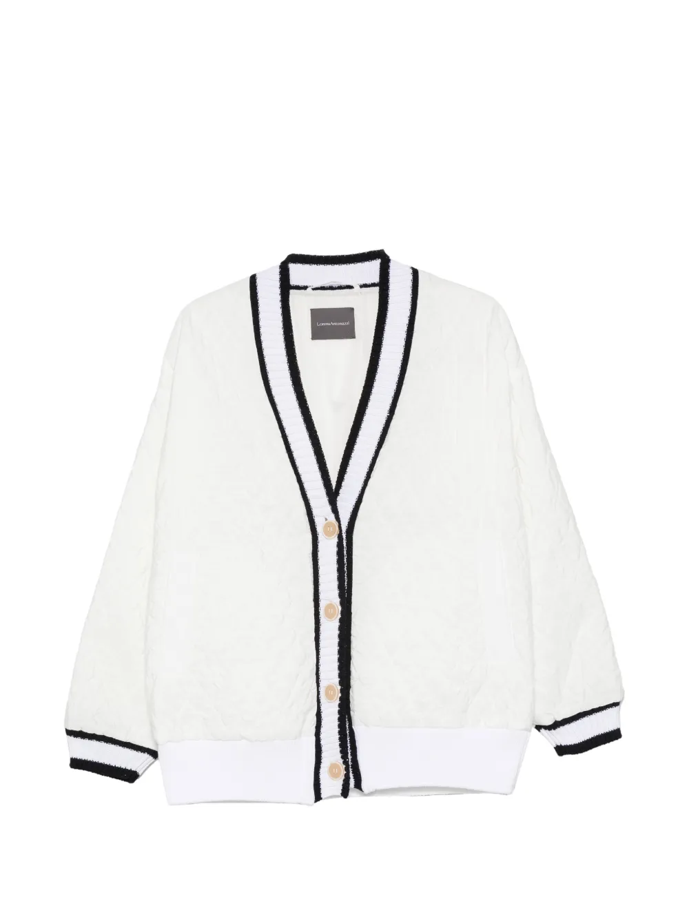 Lorena Antoniazzi quilted V-neck jacket - Weiß