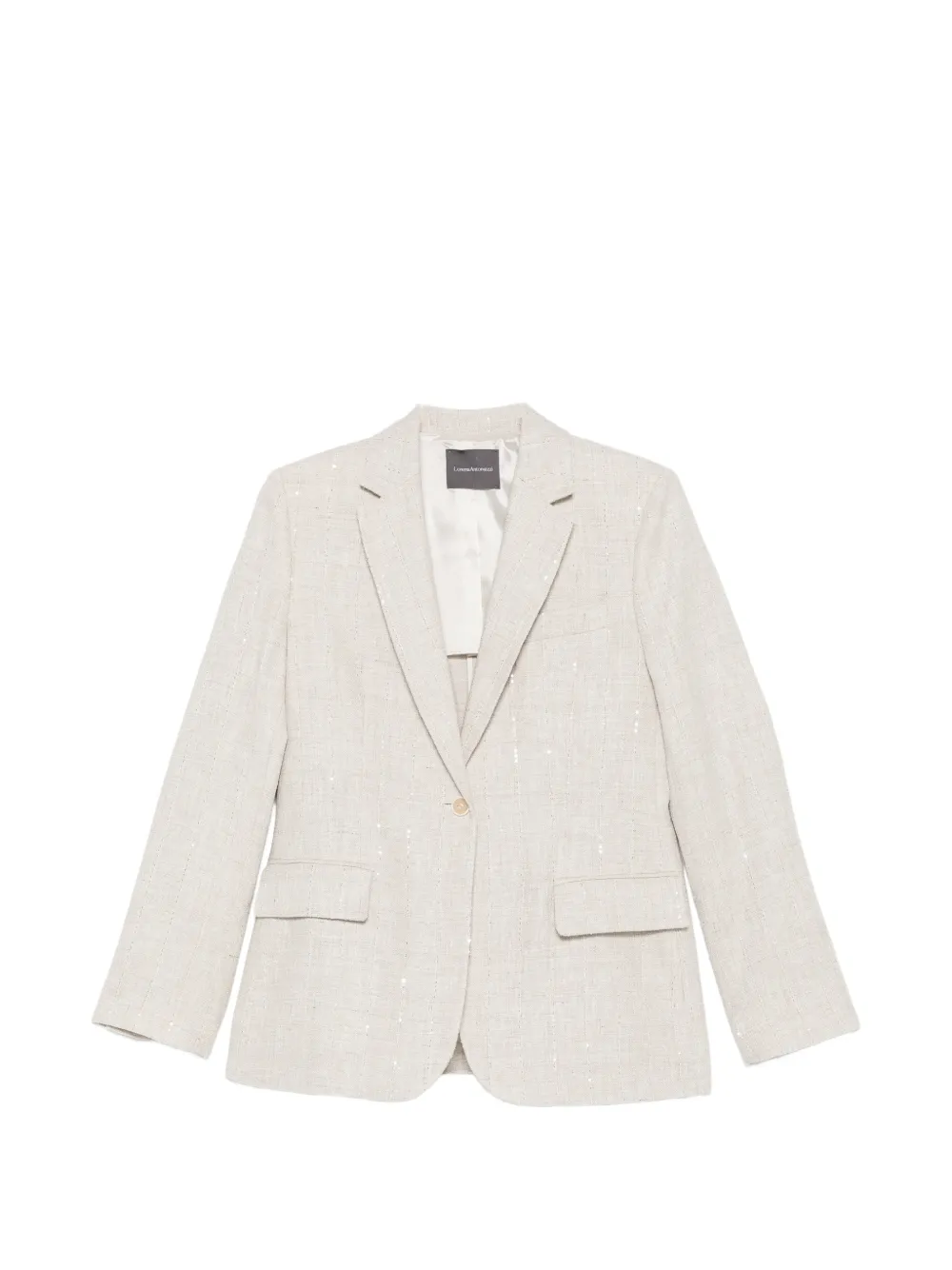 Lorena Antoniazzi sequin single-breasted blazer - Neutrals