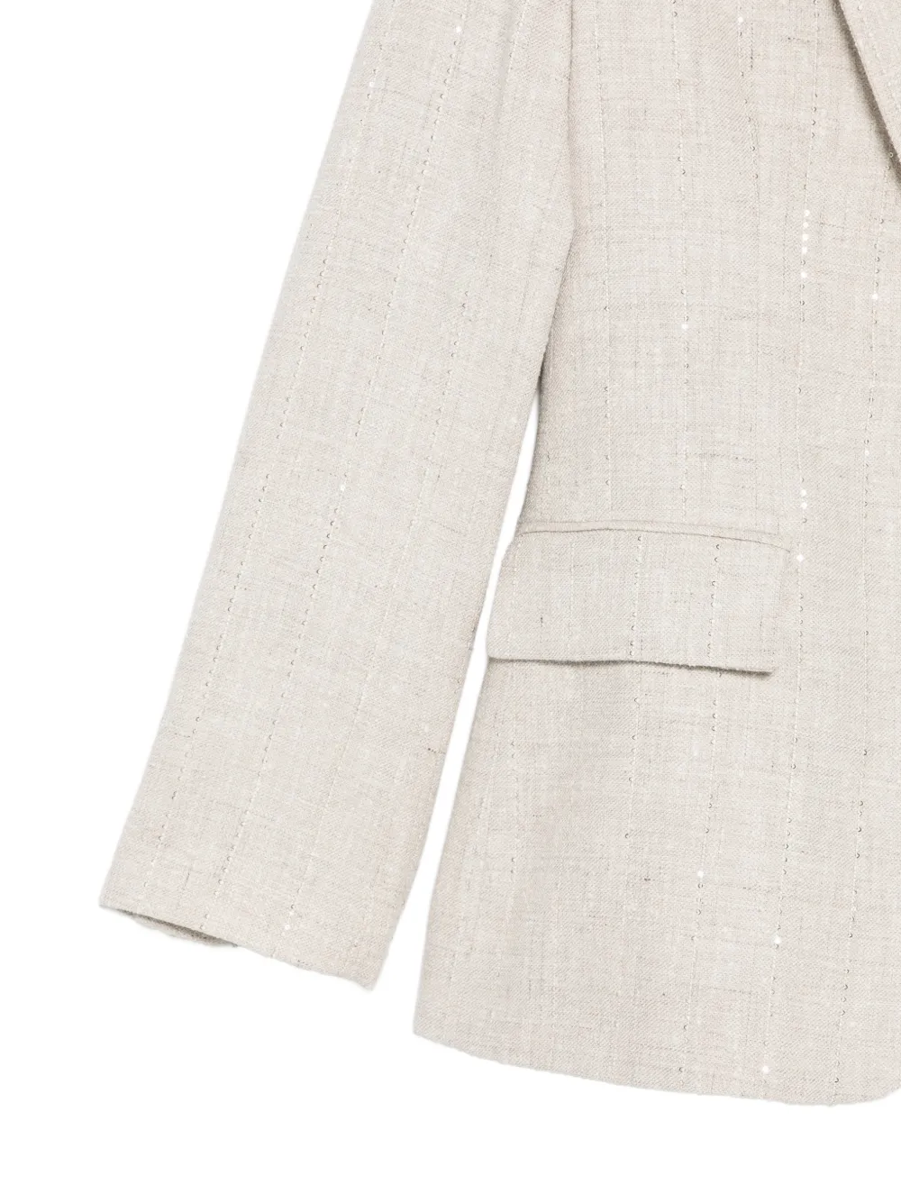  Lorena Antoniazzi Sequin Single-breasted Blazer - Neutrals 