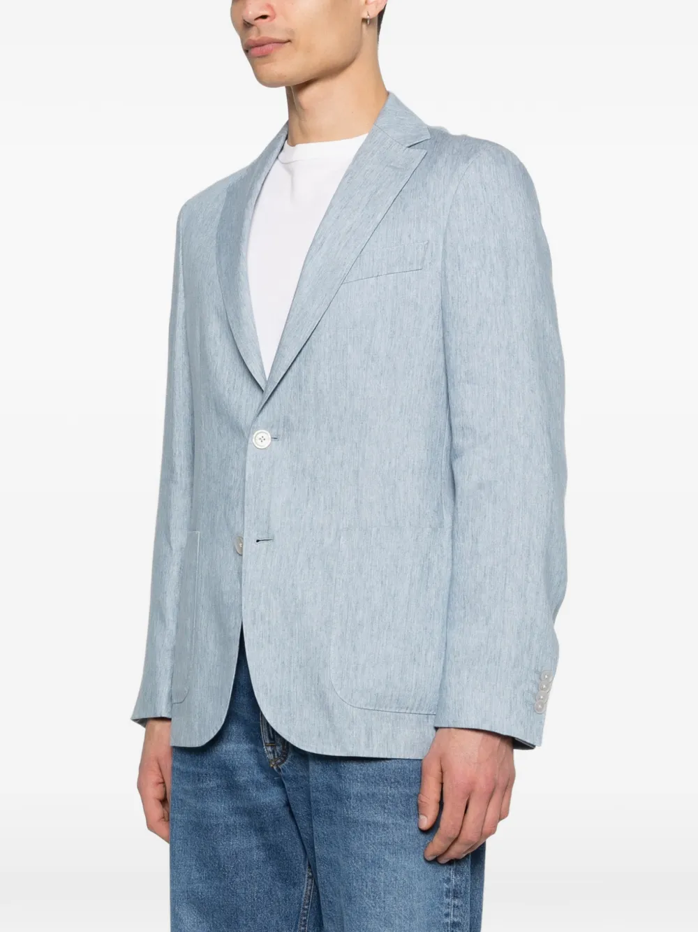 BOSS Blazer met borstzak Blauw
