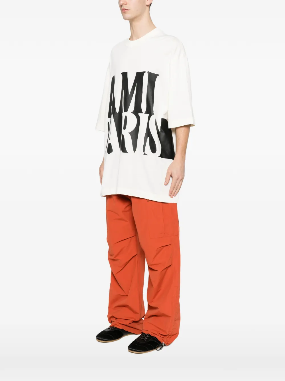  Ami Paris Logo T-shirt - Neutrals 
