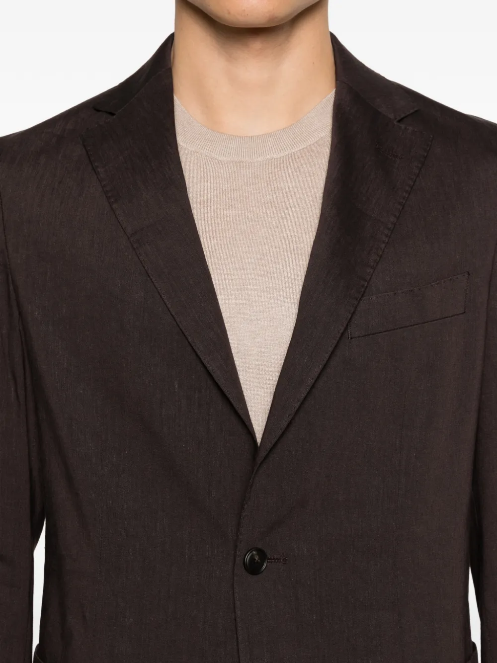 BOSS Blazer met opgestikte zak en knopen Bruin