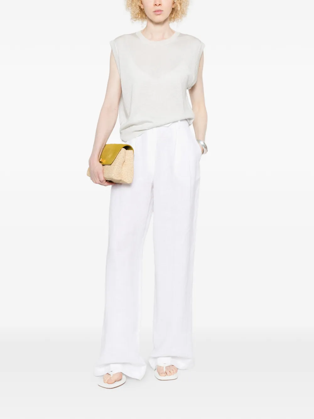  Absolut Cashmere Naomi Glitter Knitted Top - White 