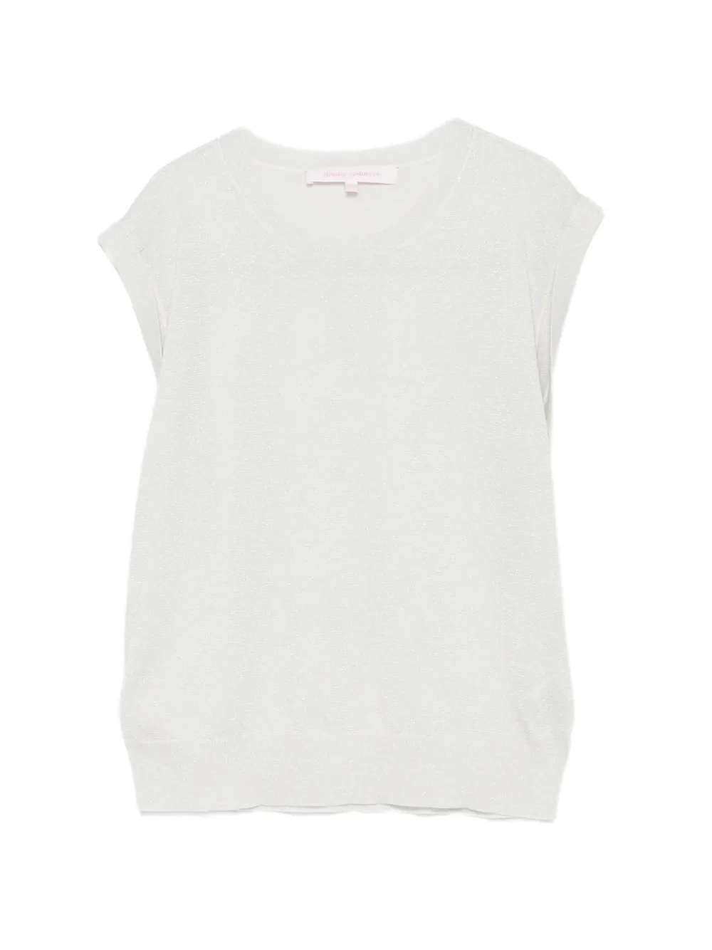 absolut cashmere Naomi glitter knitted top - Bianco