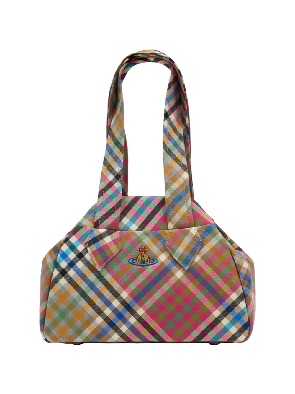 Vivienne Westwood medium Yasmine Archive check purse shoulder bag - Rosa