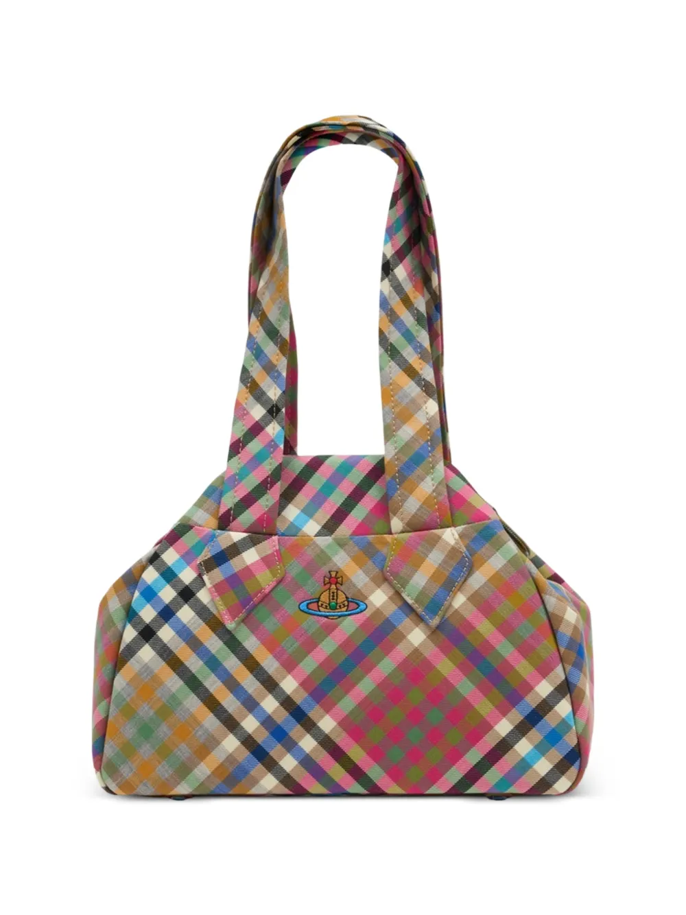 Vivienne Westwood medium Yasmine Archive check purse shoulder bag - Rosa