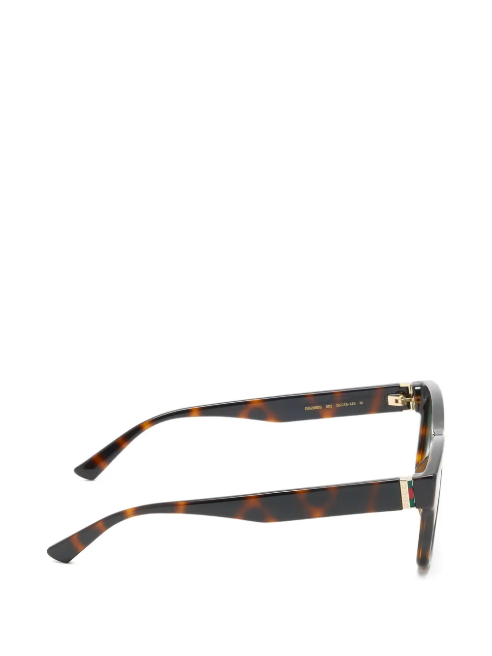 Gucci Eyewear Zonnebril met rechthoekig montuur Bruin