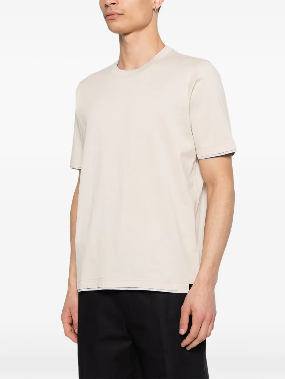 Gran Sasso T-shirt met afwerking Beige