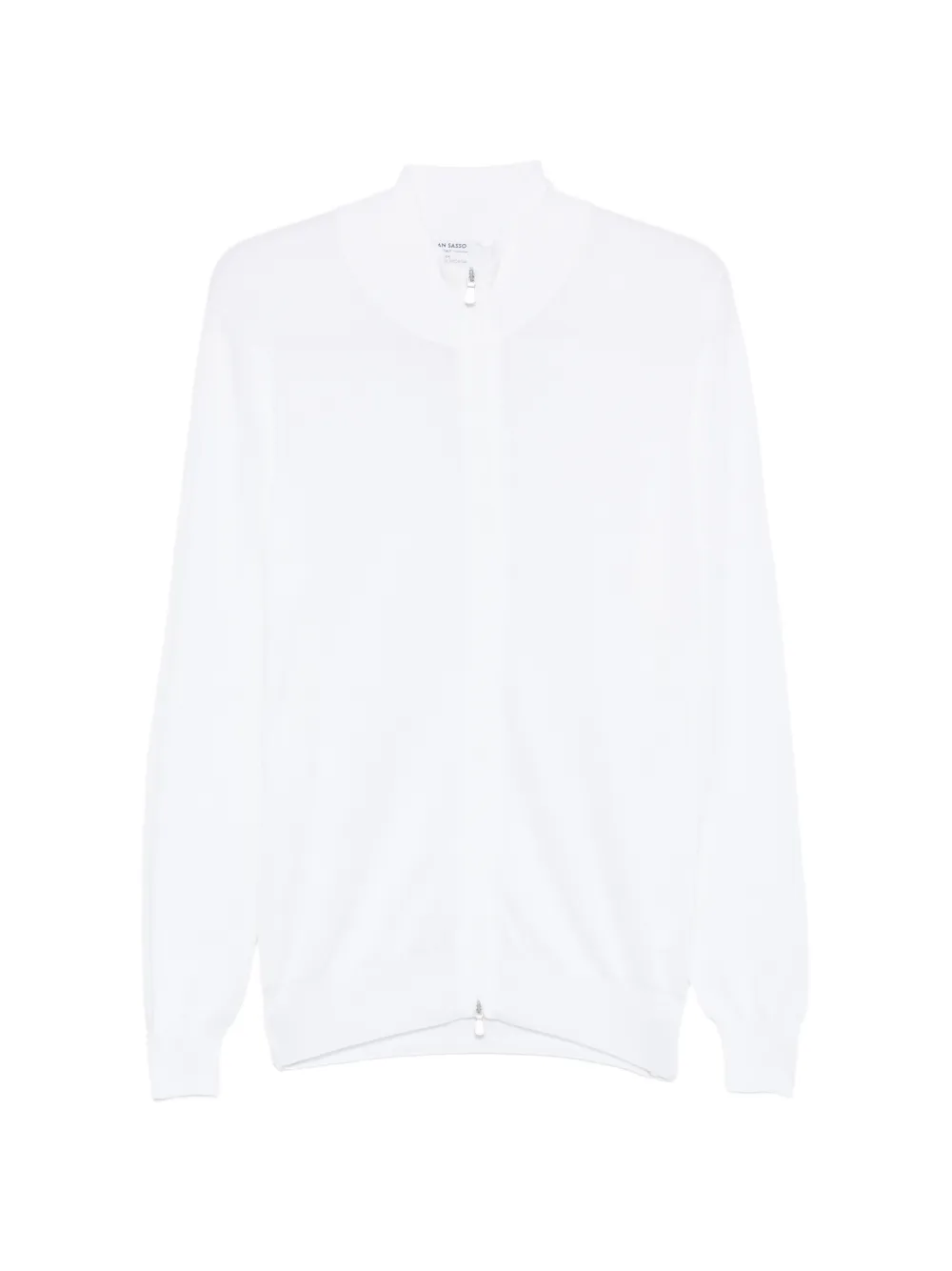 Gran Sasso zip-up cotton cardigan - Bianco