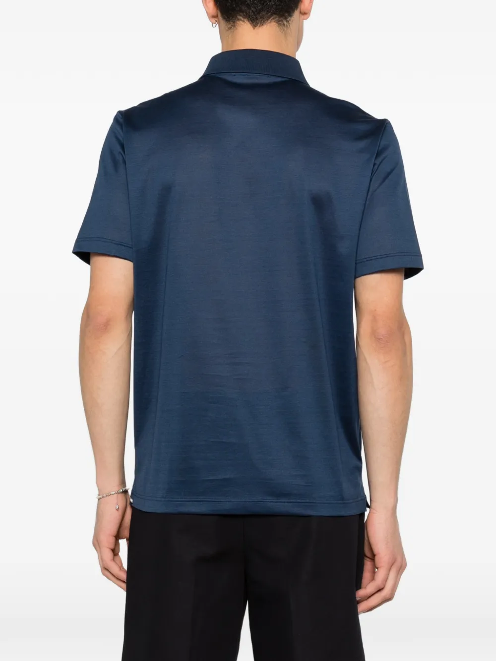 Gran Sasso Poloshirt met halve rits Blauw
