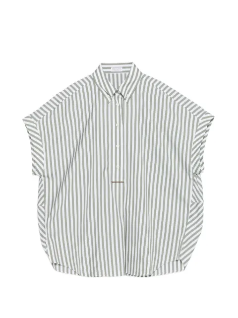 Brunello Cucinelli ストライプ ポロトップ