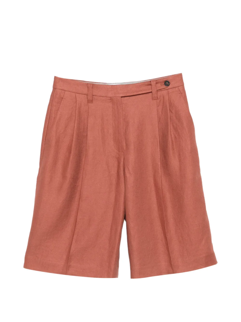 Brunello Cucinelli pleated shorts - Orange