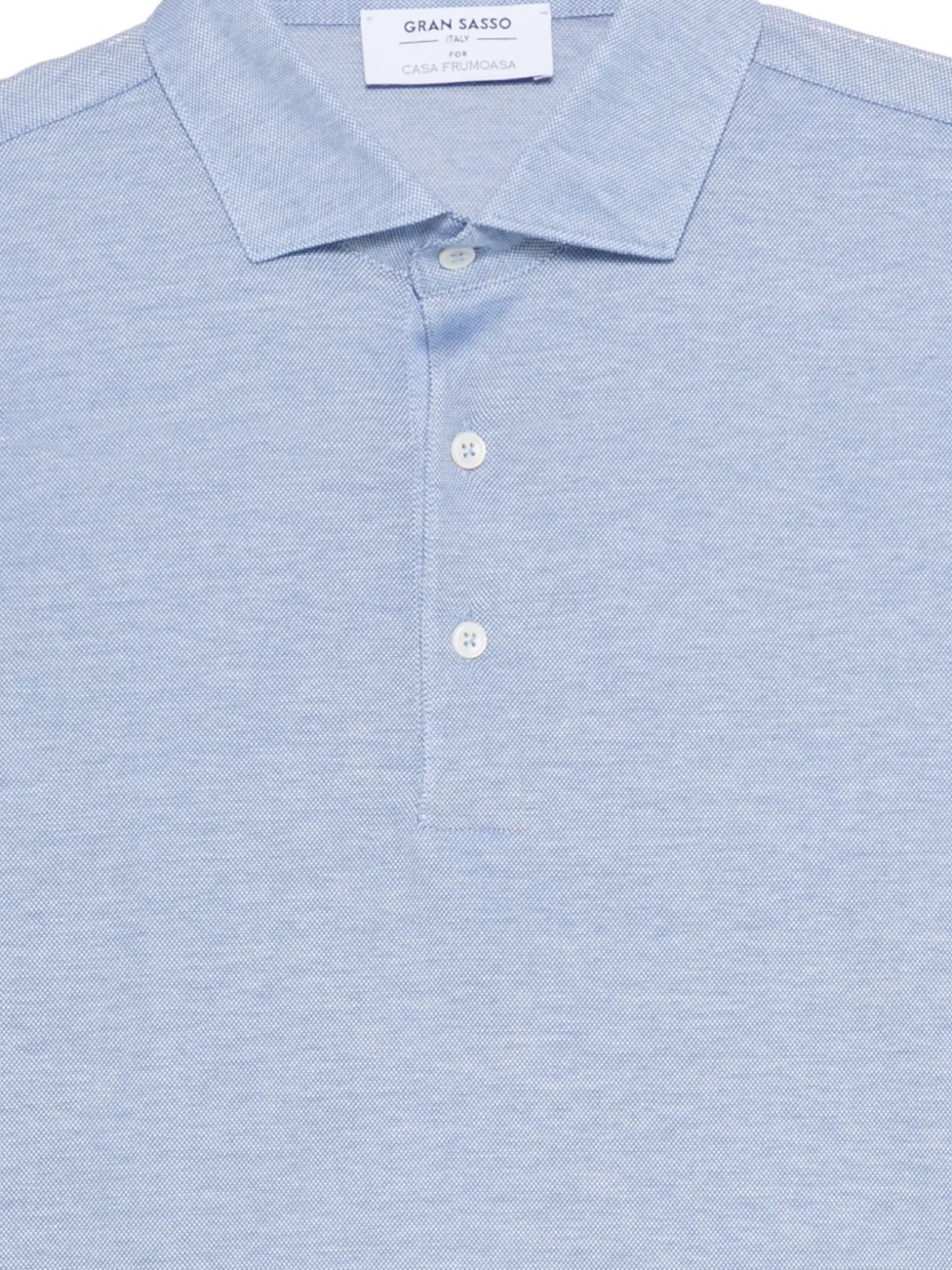 Gran Sasso Poloshirt met halve knoop Blauw