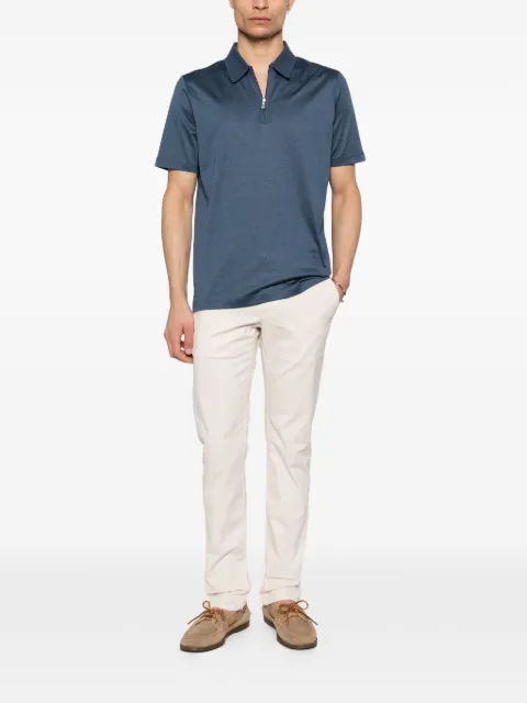 Gran Sasso zip cotton polo shirt