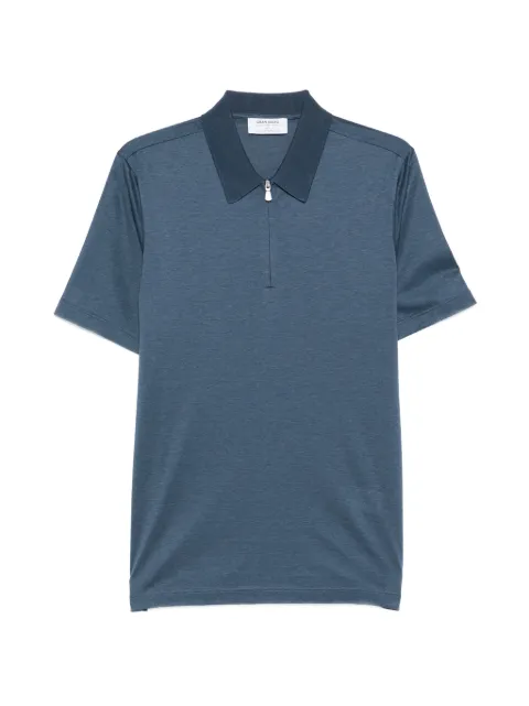 Gran Sasso zip cotton polo shirt