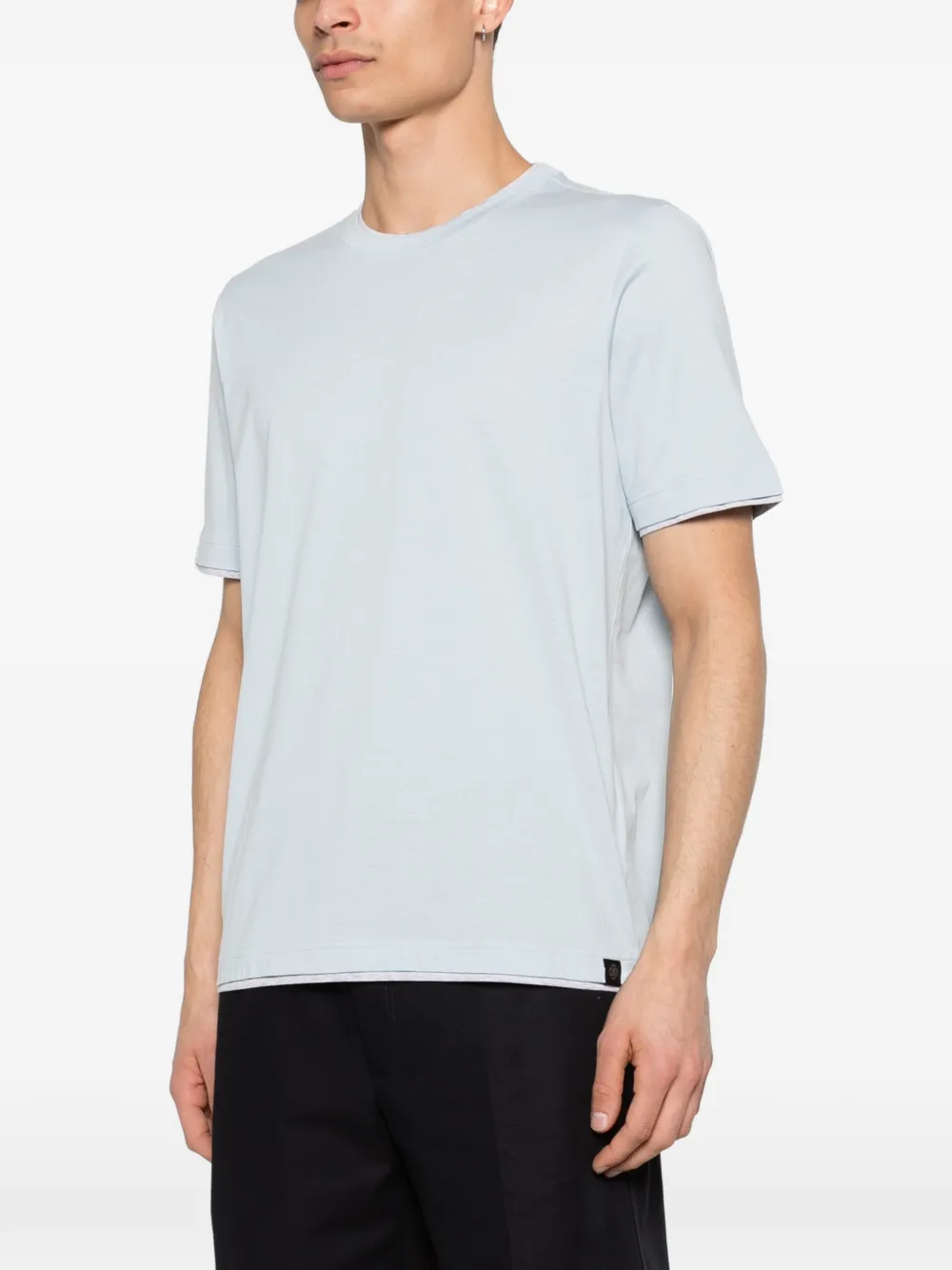Gran Sasso T-shirt met afwerking Blauw