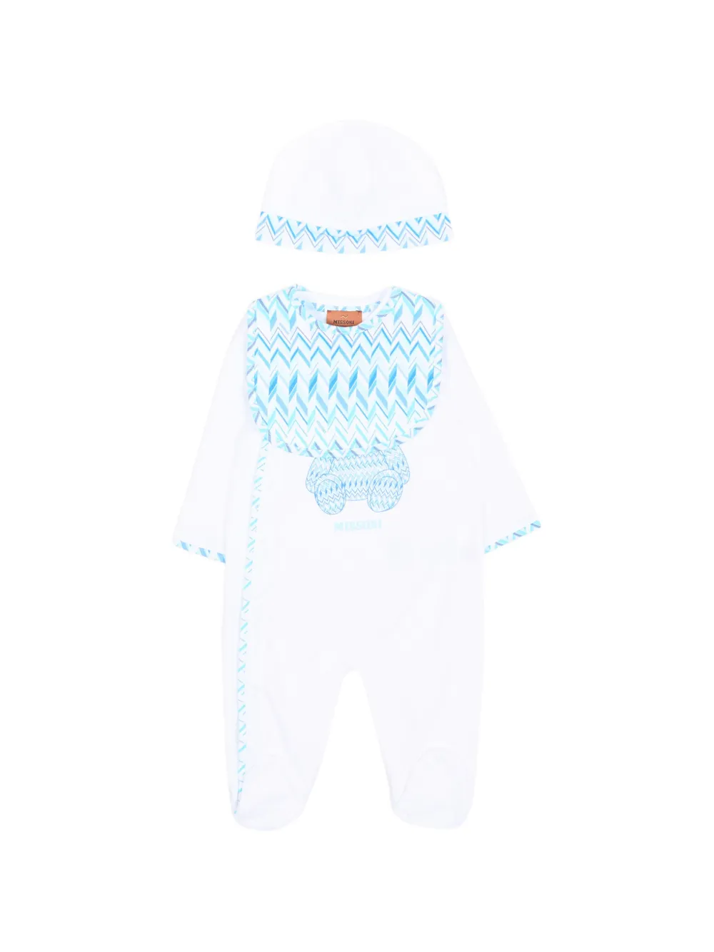 Missoni Zigzag-pattern Babygrow Set In Multi
