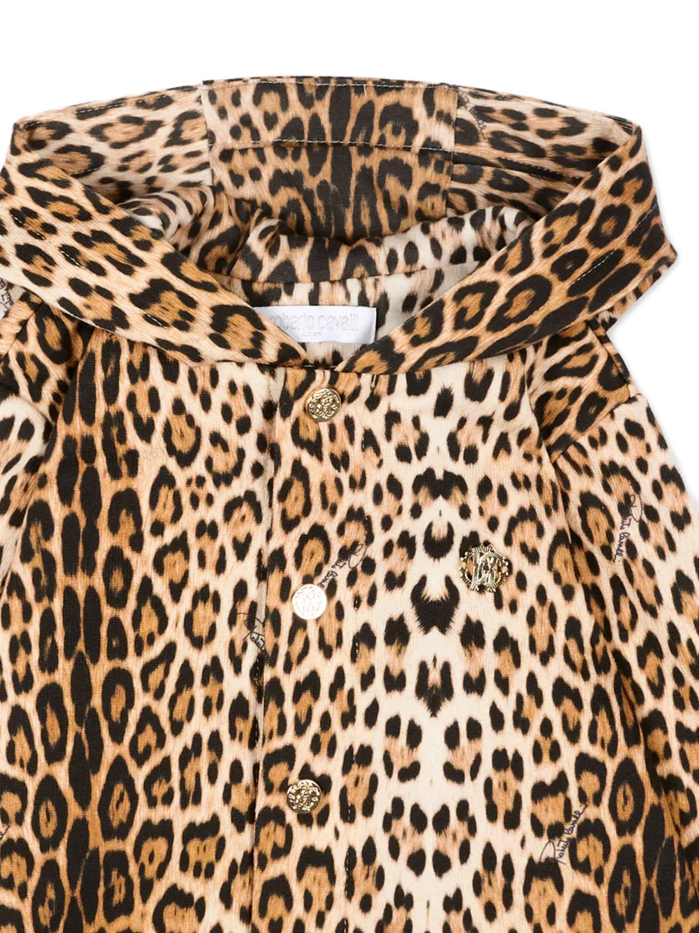  Roberto Cavalli Junior Leopard-print Hooded Jacket - Neutrals 