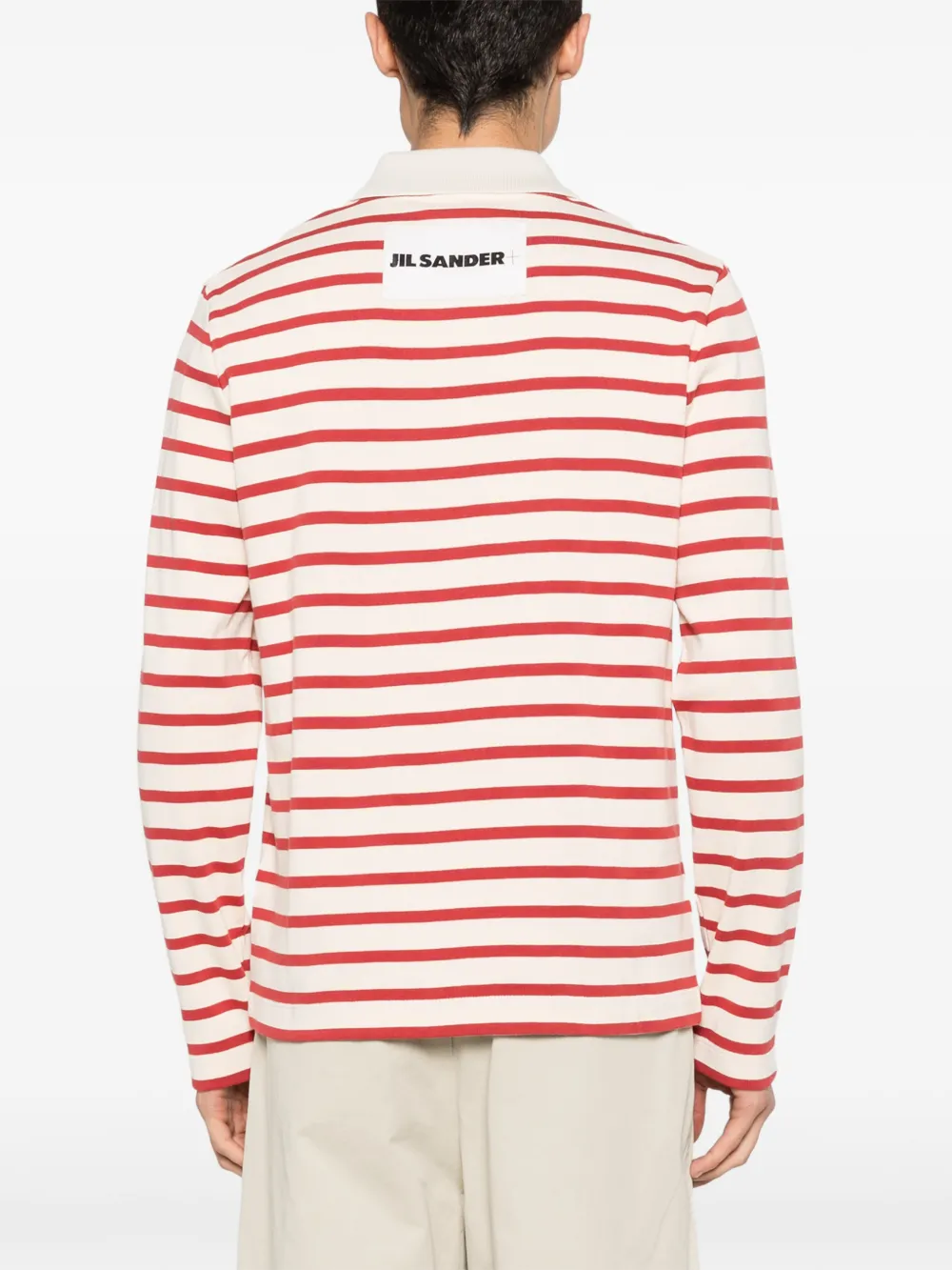 Jil Sander Gestreept poloshirt Rood