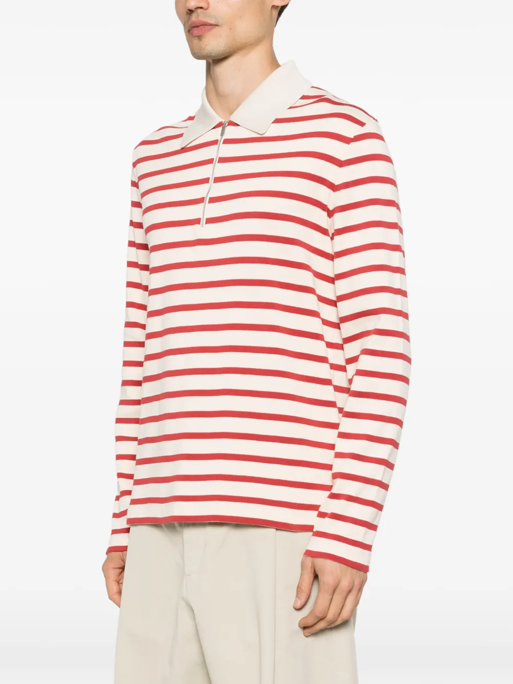 Jil Sander Gestreept poloshirt Rood