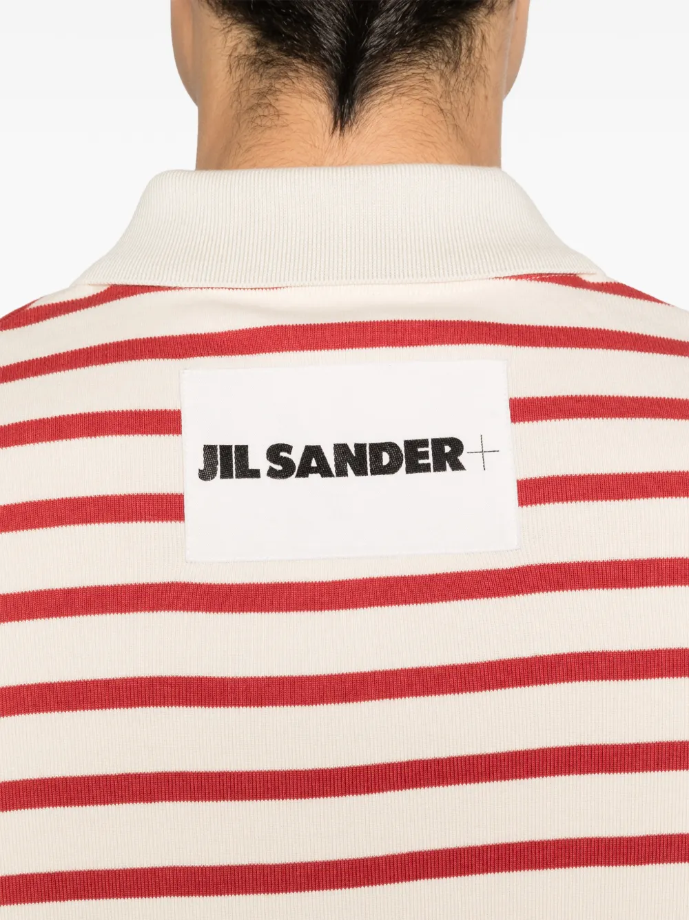 Jil Sander Gestreept poloshirt Rood