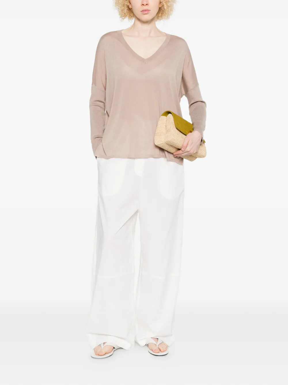  Absolut Cashmere Meryl V-neck Sweater - Neutrals 