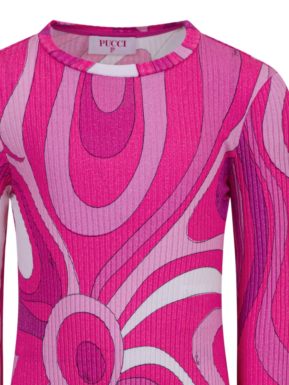 Pucci Junior Printed Bodysuit In Multi