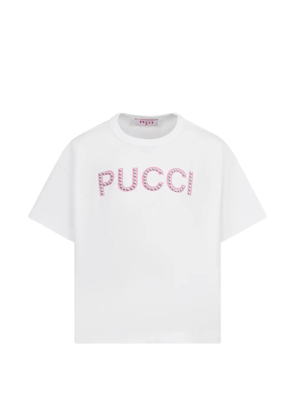 PUCCI Junior studded T-shirt - Bianco