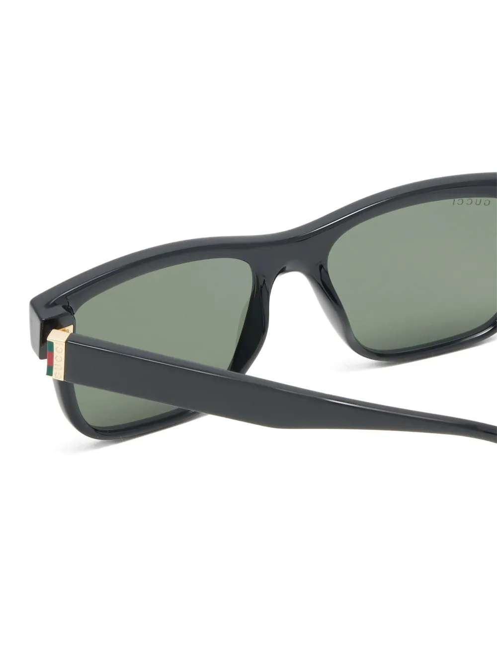 Gucci Eyewear Zonnebril met rechthoekig montuur Zwart