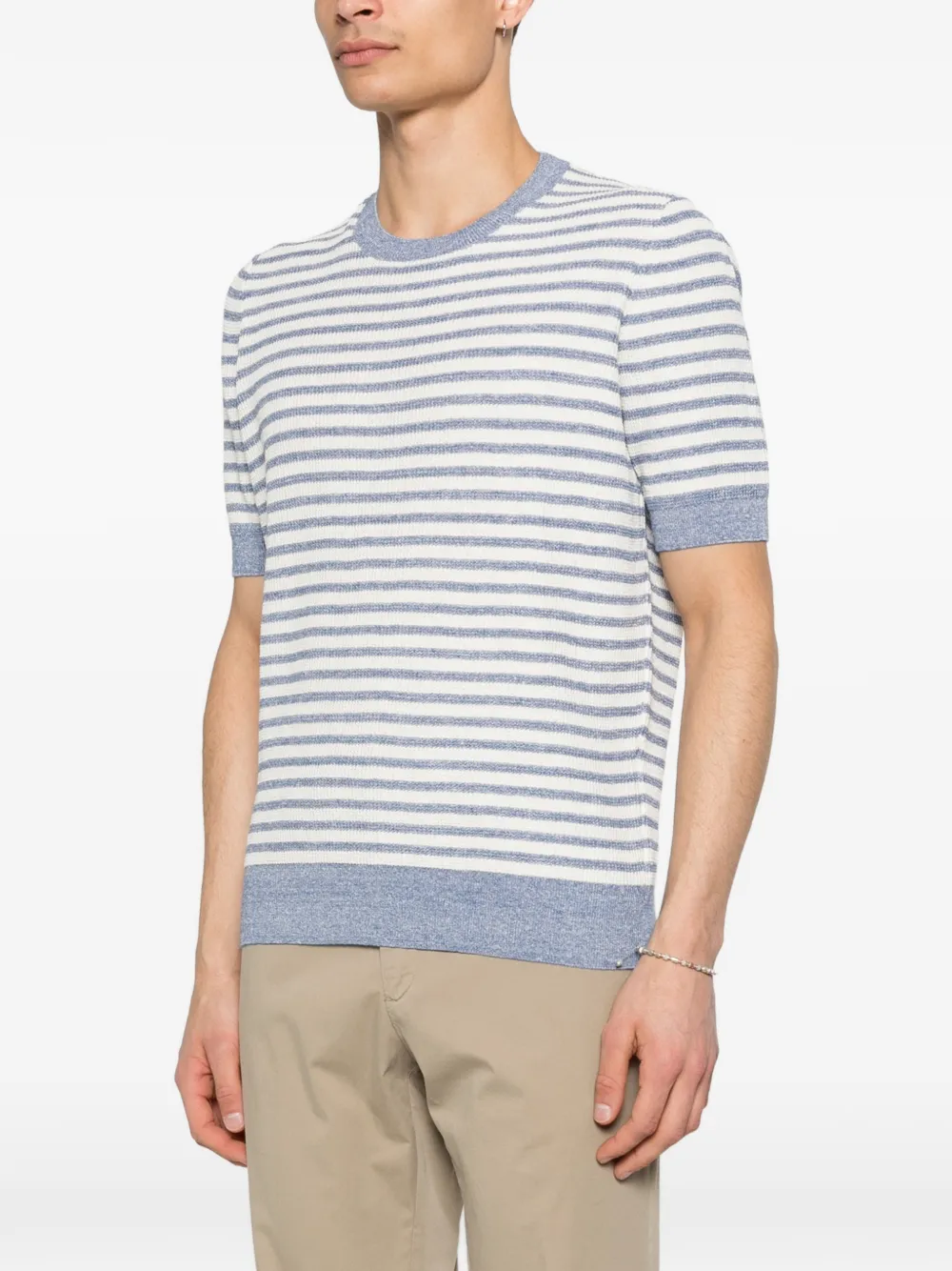 Gran Sasso Gestreept T-shirt Blauw