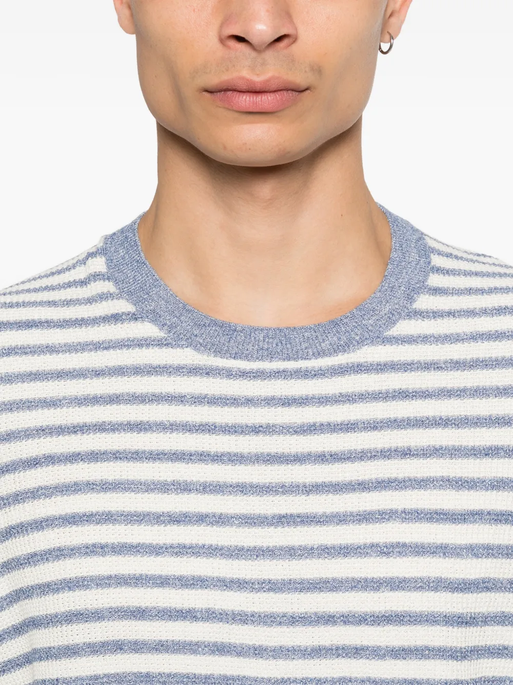 Gran Sasso Gestreept T-shirt Blauw