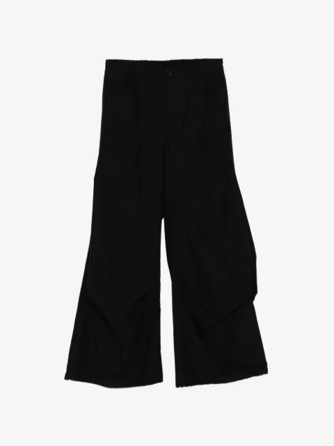 SONGZIO pantalones acampanados con diseño drapeado
