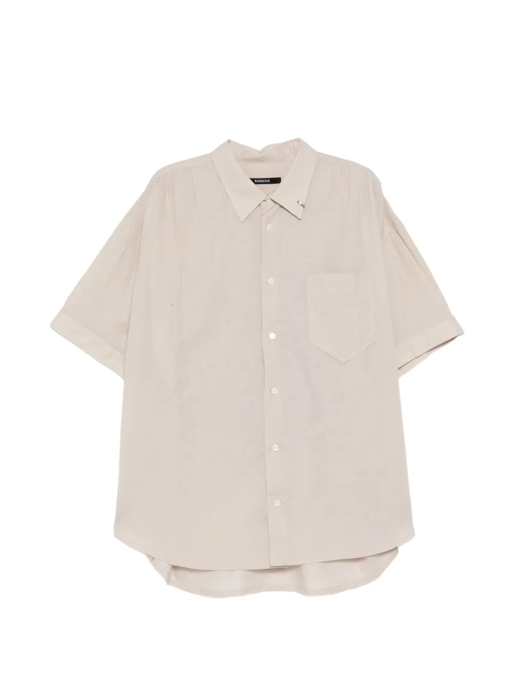 SONGZIO graphic-embroidered shirt - Toni neutri