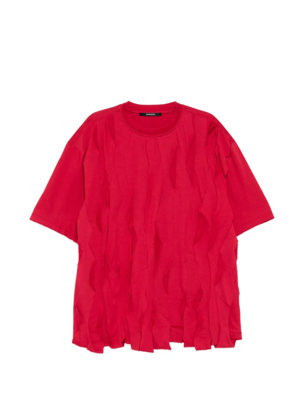SONGZIO textured T-shirt - Rosso