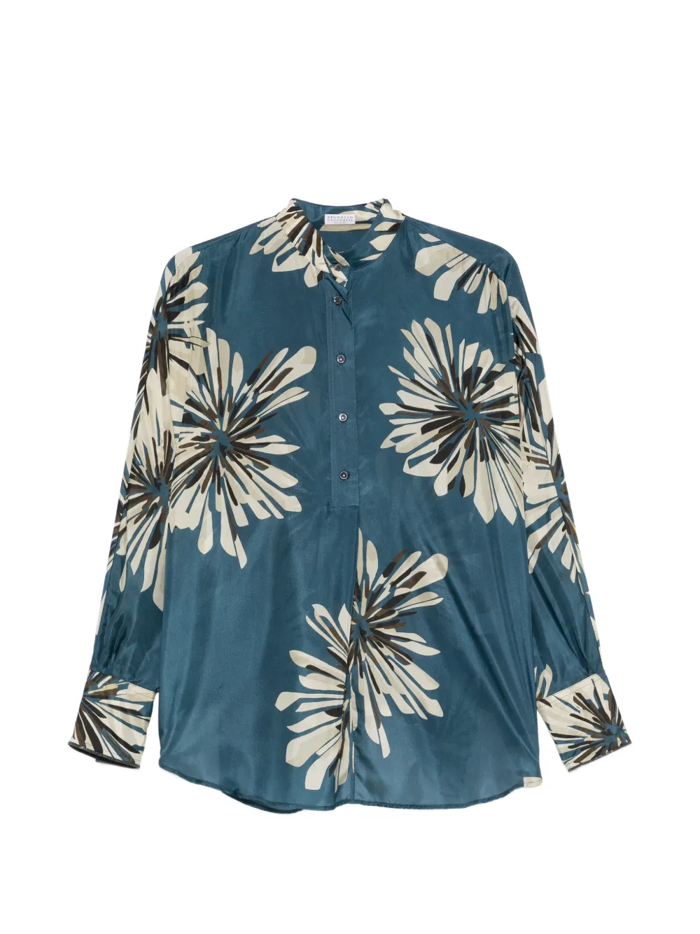Brunello Cucinelli floral-print blouse - Blu