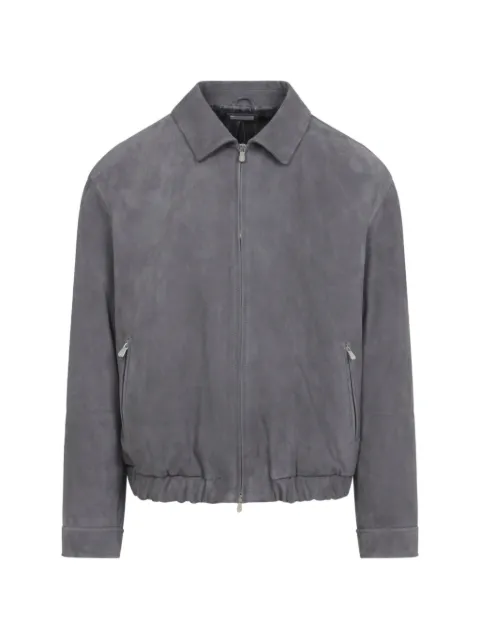 Brunello Cucinelli suede zip jacket