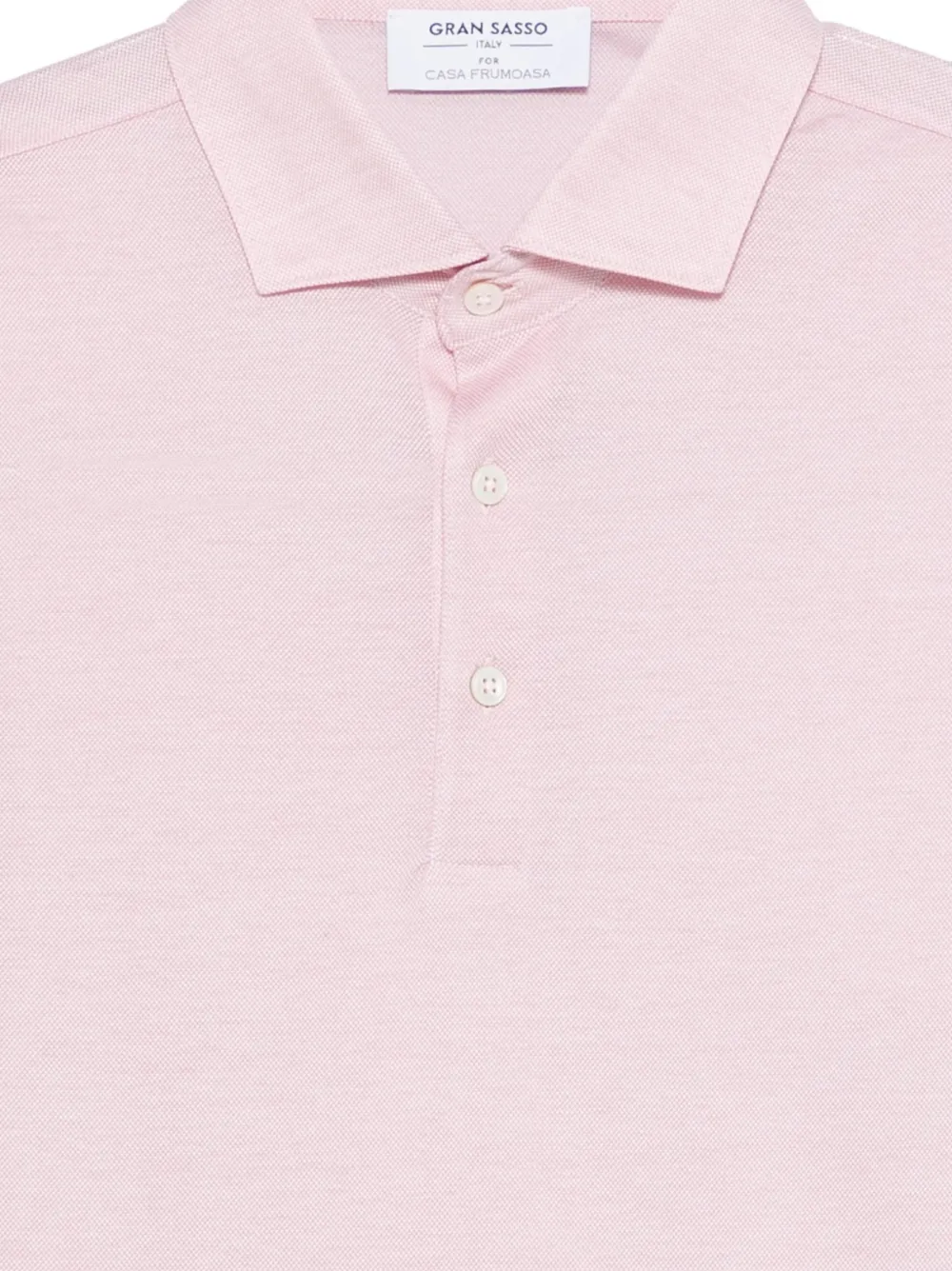 Gran Sasso Poloshirt met halve knoop Roze