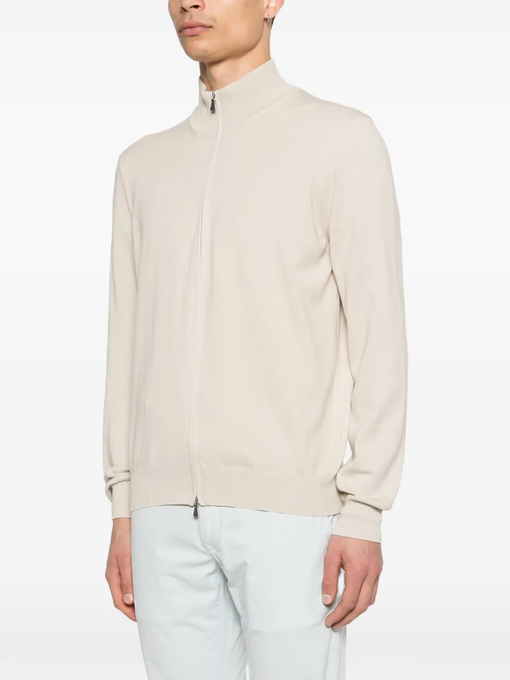  Gran Sasso Zip Cardigan - Neutrals 