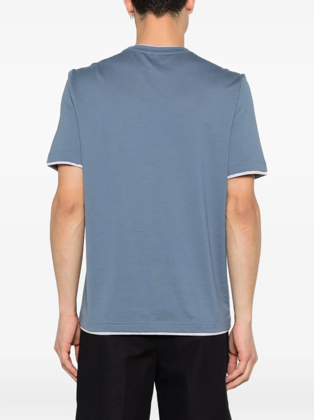 Gran Sasso T-shirt met afwerking Blauw