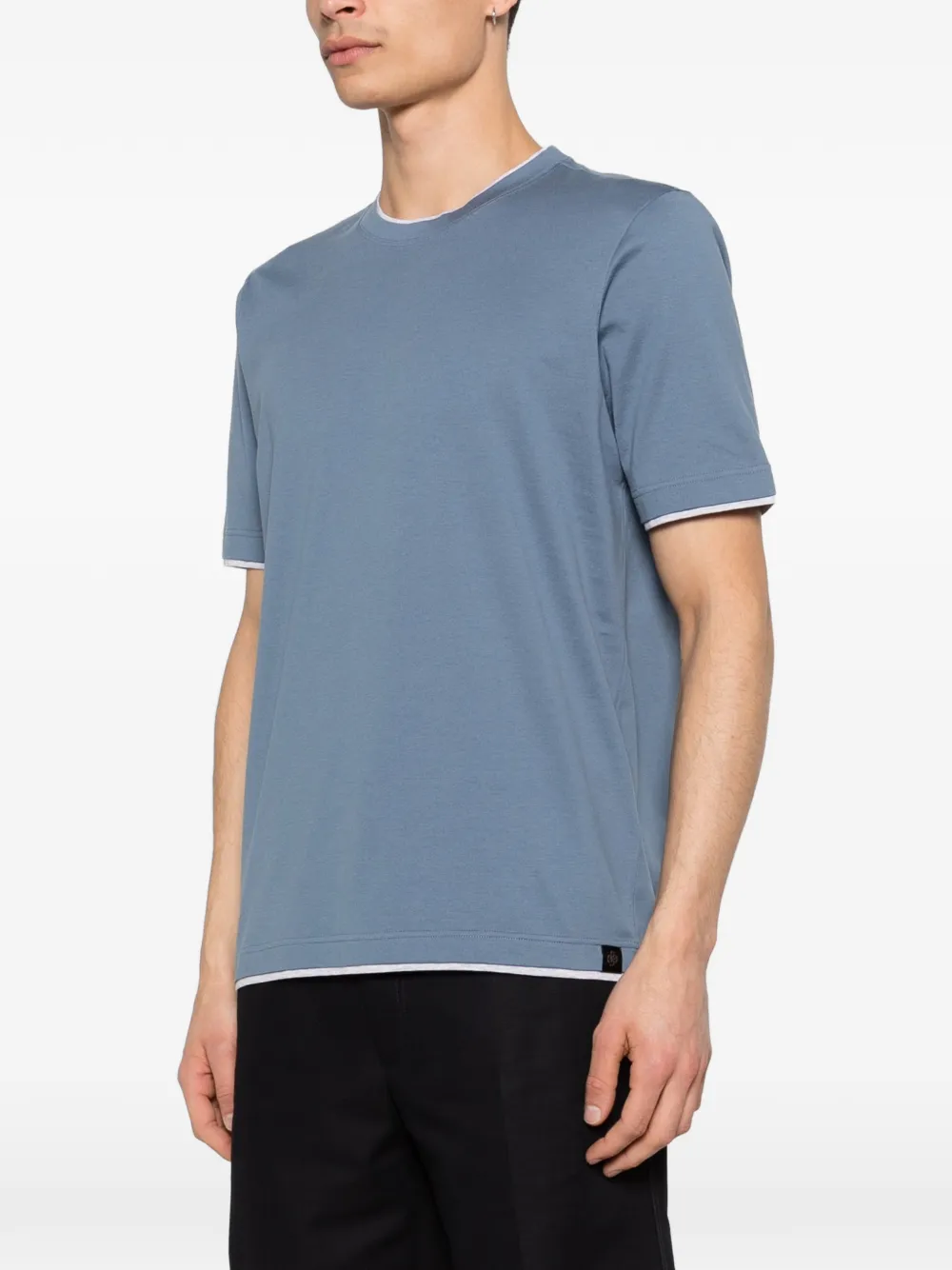 Gran Sasso T-shirt met afwerking Blauw
