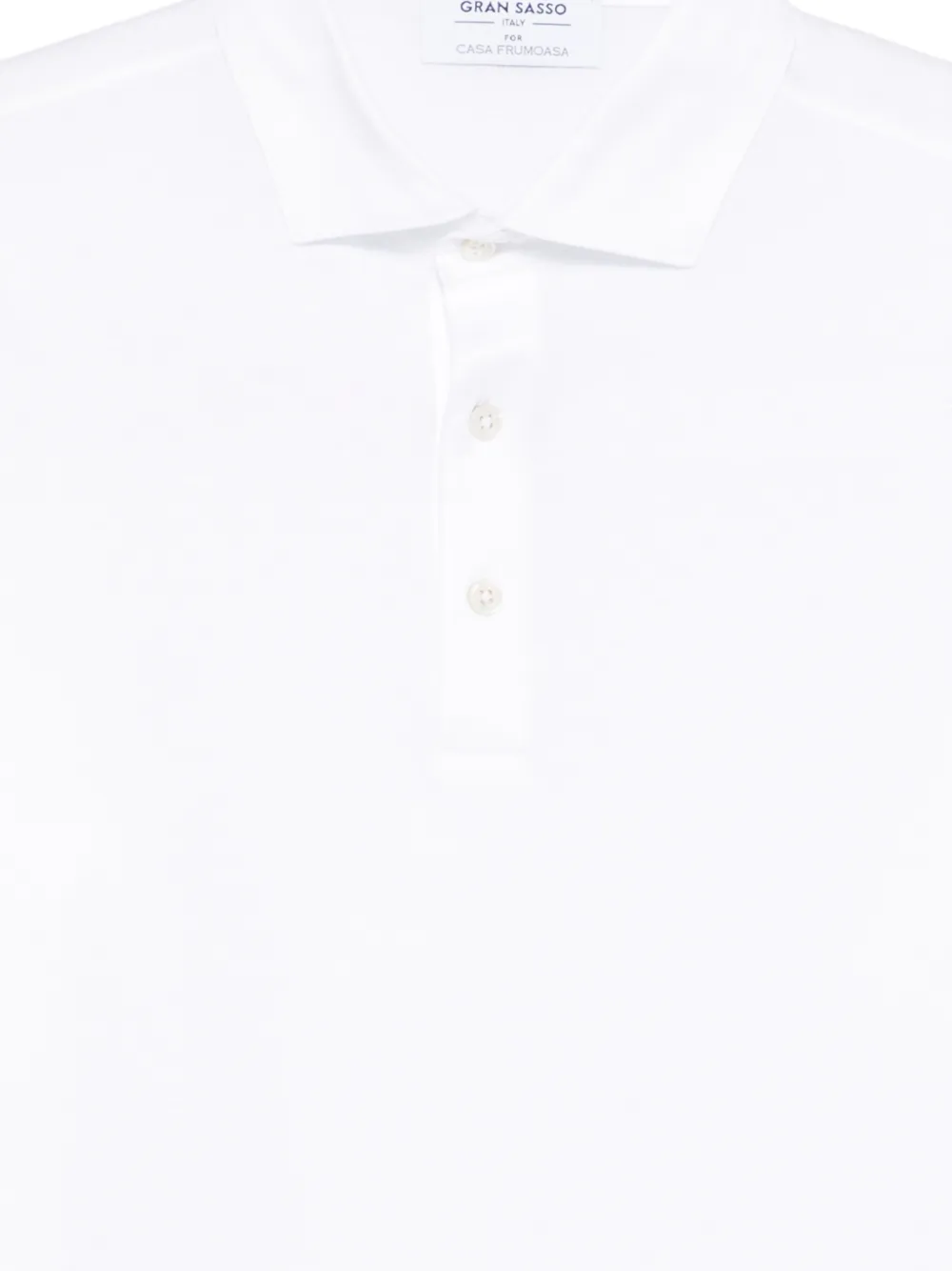 Gran Sasso Poloshirt met halve knoop Wit