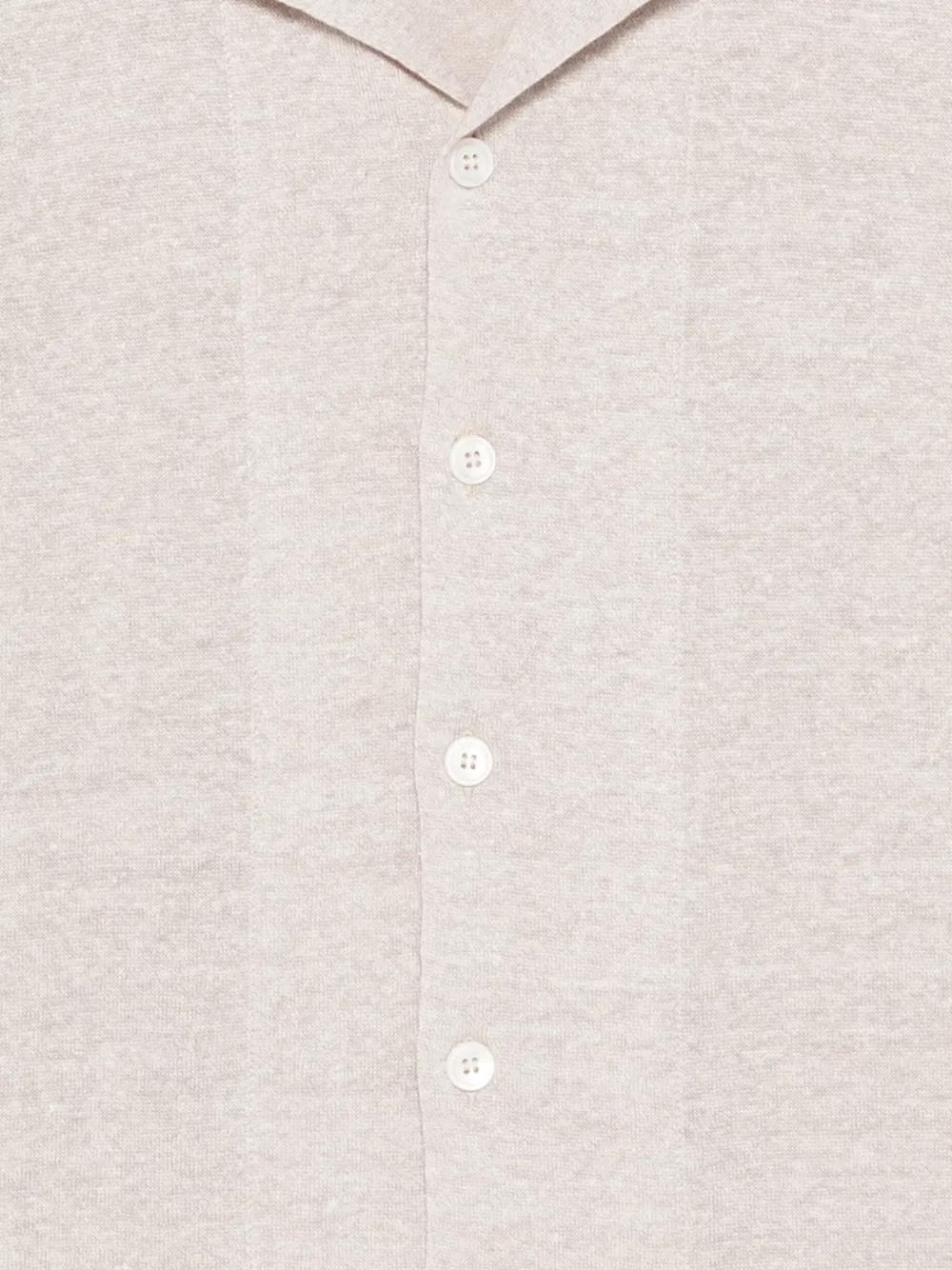  Gran Sasso Half-button Short-sleeve Shirt - Neutrals 