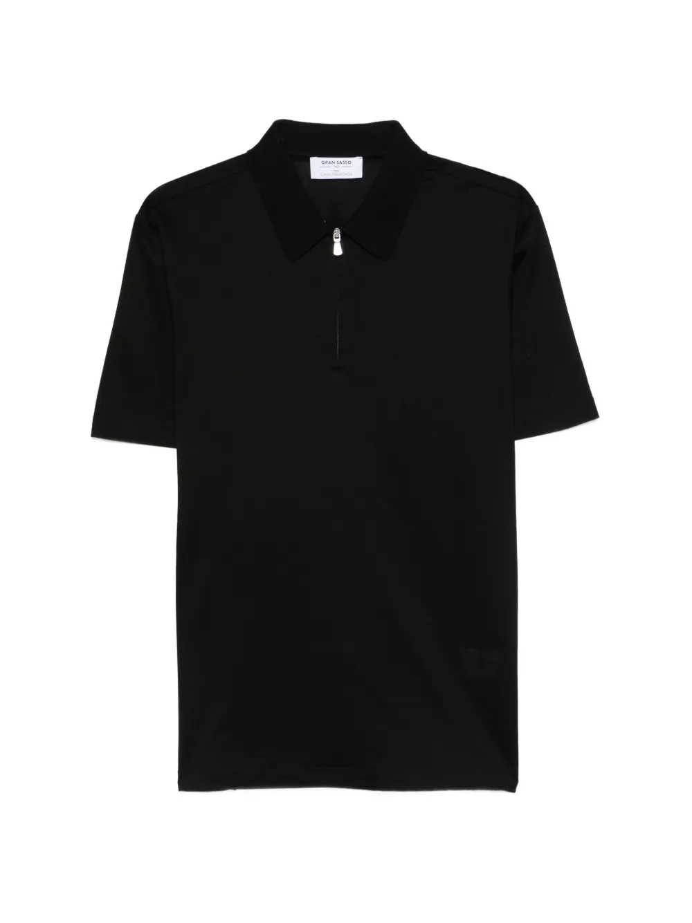 Gran Sasso zip-up polo shirt - Schwarz