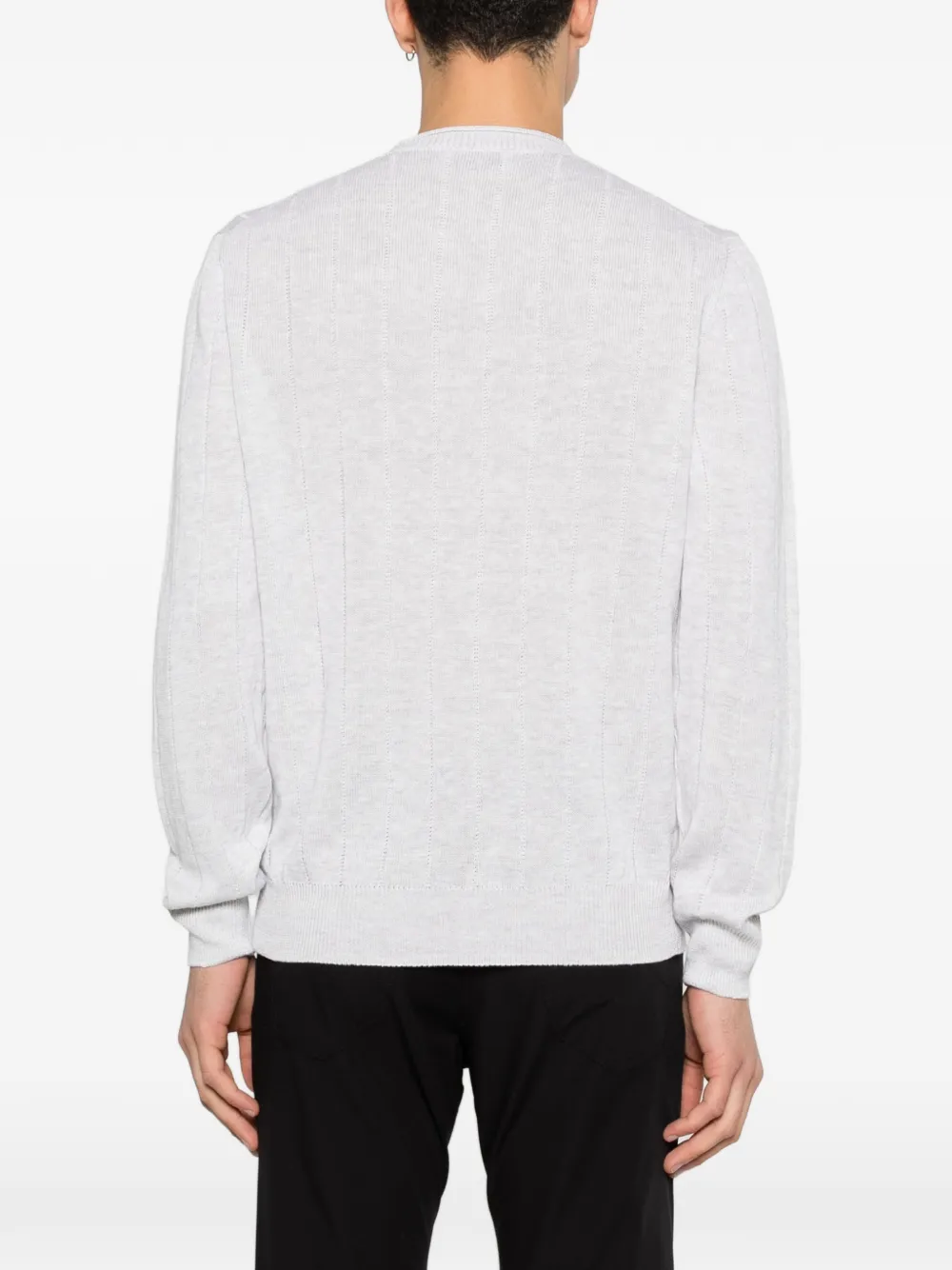 Gran Sasso Geribbelde sweater Grijs