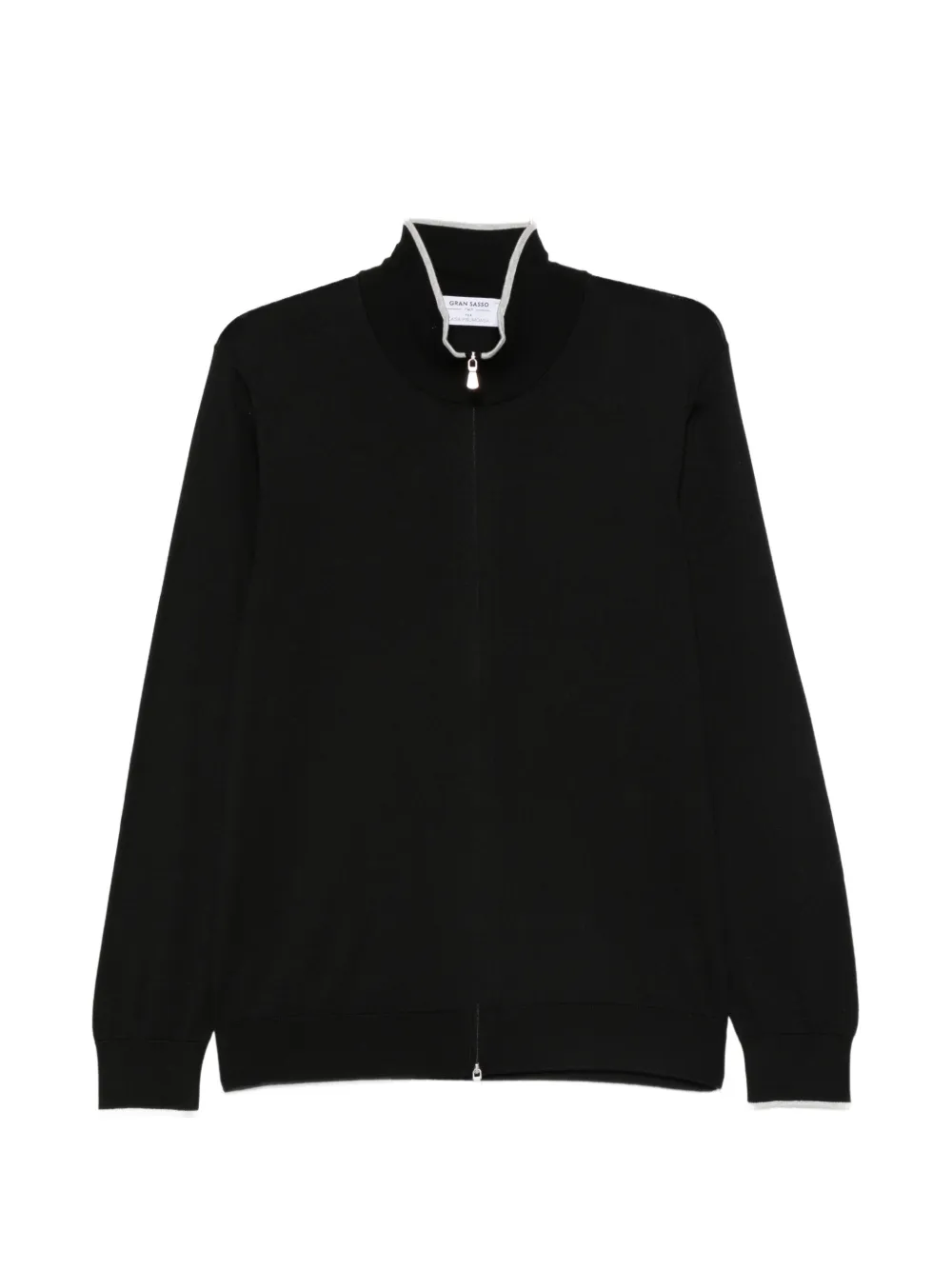 Gran Sasso zip-up cardigan - Nero