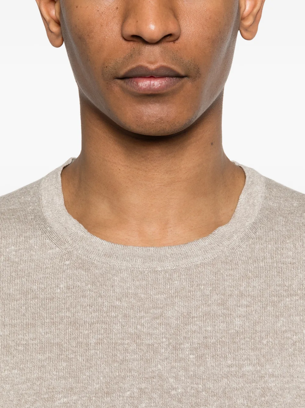 Gran Sasso T-shirt met ronde hals Beige