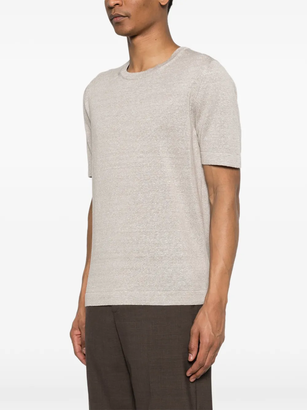 Gran Sasso T-shirt met ronde hals Beige